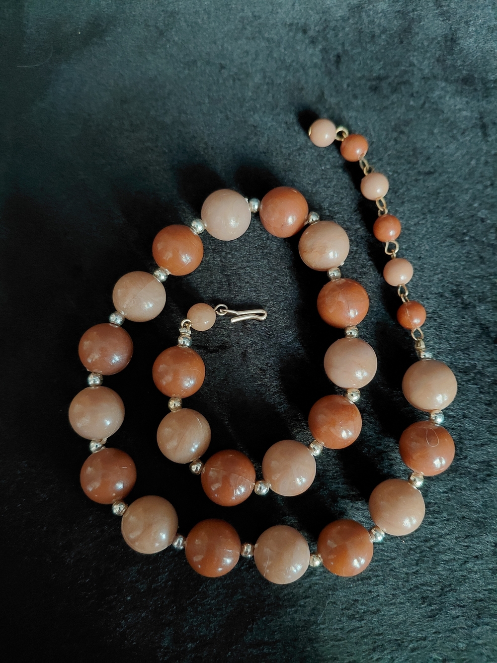 Costume necklace, plastic beads
